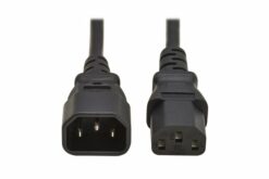 PDU Power Cord, C13 to C14 - 10A, 250V, H05VV-F, 2M, Black