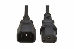 PDU Power Cord, C13 to C14 - 10A, 250V, H05VV-F, 3M, Black