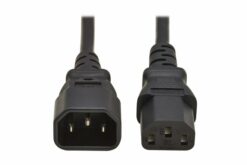 PDU Power Cord, C13 to C14 - 10A, 250V, H05VV-F, 4M, Black