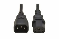 PDU Power Cord, C13 to C14 - 10A, 250V, H05VV-F, 5M, Black