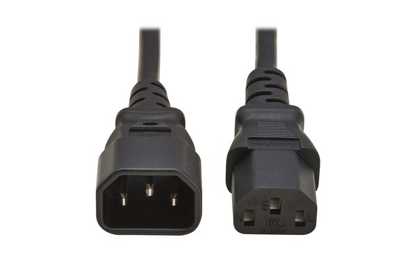 PDU Power Cord, C13 to C14 - 10A, 250V, H05VV-F, 5M, Black