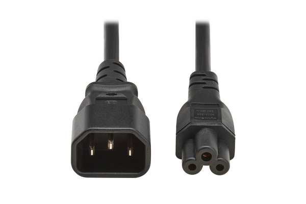 Power cable, C14 to C5, H05VV-F, 2.5A, 2M
