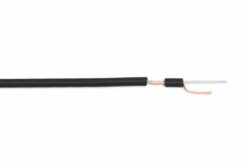 TESCA Cable Microphone asymétrique guipage 1 x 0,22mm² gaine noire