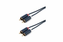 TESCA PREMIUM - CORDON MOULE (AWG24) 2 RCA MALE / 2 RCA MALE DE 10 M