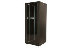 Baie en kit 42U 800x1200 verre, Pan, 2 flancs, 4 Mts, noir