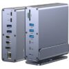 Docking de bureau USB-A/C 15 en 1 Chipset DisplayLink Triple écran 4K Hub 7ports