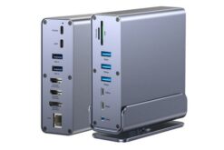 Docking de bureau USB-A/C 15 en 1 Chipset DisplayLink Triple écran 4K Hub 7ports