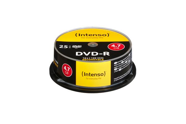 INTENSO DVD-R 4,7 GB, boite de 25 pièces