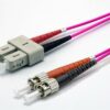 Jarretière zip 2,0mm OM4 50/125 SC-UPC/ST-UPC LSZH magenta 50m