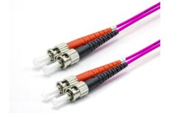 Jarretière zip 2,0mm OM4 50/125 ST-UPC/ST-UPC LSZH magenta 10m