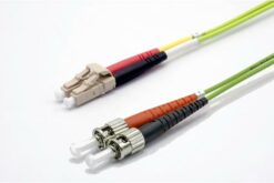 Jarretière zip 2,0mm OM5 50/125 LC-UPC/ST-UPC LSZH lime 2m