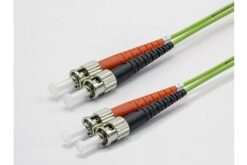 Jarretière zip 2,0mm OM5 50/125 ST-UPC/ST-UPC LSZH lime 1m