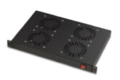 Kit 4 ventilateurs 1U on/off fixation 19, noir