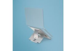 R-GO TOOLS Support pour PC portable Riser Flexible, argent