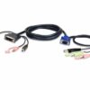 ATEN 2L-7DX3U CABLE KVM DVI/USB/Audio pour PC VGA/USB/Audio