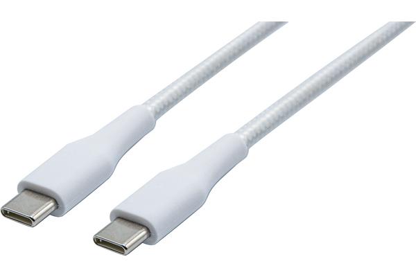 CORDON USB-C HI-SPEED BLANC 60W GRS CERT. FAST CHARGE -1m