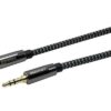 DACOMEX CORDON JACK STEREO 3,5mm METAL+NYLON GRS CERT.-10m