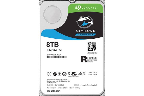 DD 3.5" SATA III SEAGATE SURVEILLANCE SkyHawk AI ST8000VE0004 - 8To