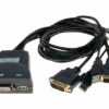 DEXLAN Switch KVM câbles intégrés DVI /USB/Audio 2 ports