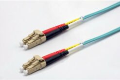 Jarr. zip 2,0mm OM3 50/125 LC-UPC/LC-UPC LSZH aqua 0,5m