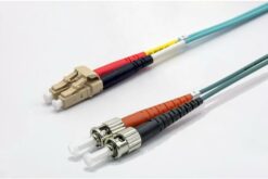 Jarr. zip 2,0mm OM3 50/125 LC-UPC/ST-UPC LSZH aqua 20m