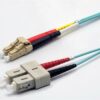 Jarr. zip 2,0mm OM3 50/125 SC-UPC/LC-UPC LSZH aqua 15m