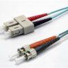 Jarr. zip 2,0mm OM3 50/125 SC-UPC/ST-UPC LSZH aqua 20m
