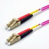 Jarr. zip 2,0mm OM4 50/125 LC-UPC/LC-UPC LSZH magenta 50m