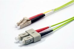 Jarr. zip 2,0mm OM5 50/125 SC-UPC/LC-UPC LSZH lime 2m