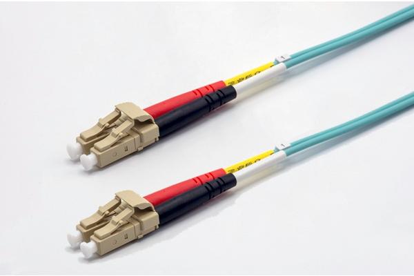 Jarretière zip 2,0mm OM3 50/125 LC-UPC/LC-UPC LSZH aqua 0,5m