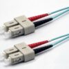 Jarretière zip 2,0mm OM3 50/125 SC-UPC/SC-UPC LSZH aqua 30m