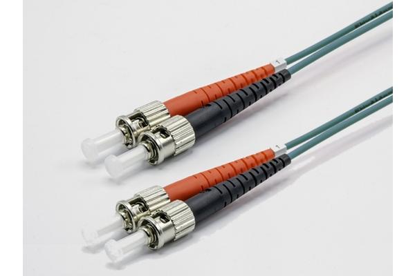 Jarretière zip 2,0mm OM3 50/125 ST-UPC/ST-UPC LSZH aqua 5m