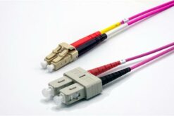 Jarretière zip 2,0mm OM4 50/125 SC-UPC/LC-UPC LSZH magenta 0,5m