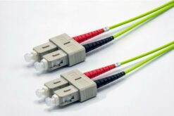 Jarretière zip 2,0mm OM5 50/125 SC-UPC/SC-UPC LSZH lime 10m