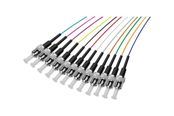 Lot de pigtails OM3 50/125 ST-UPC 900µm 12 couleurs 2m