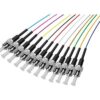 Lot de pigtails OS2 G652D ST-UPC 900µm 12 couleurs 2m