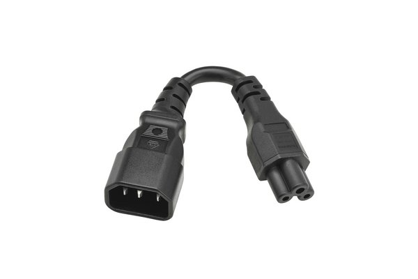Power cable, C14 to C5, H05VV-F, 2.5A, 0.15M