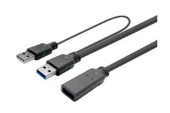 TESCA CORDON MOULE USB-A 3.0 MALE VERS USB-A FEMELLE de 7M