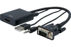 CONVERTISSEUR VGA +AUDIO (3,5mm jack)  VERS HDMI - 16CM