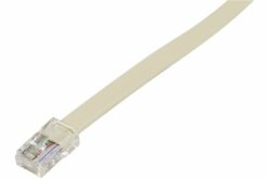 Cordon téléphonique RJ45 / RJ45 ivoire - 2 m
