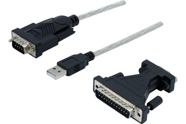 DACOMEX Câble USB série RS-232 DB9+25 - 1.80m
