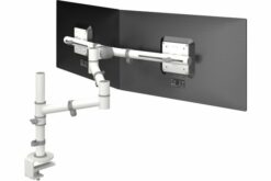 DATAFLEX Bras à fixer / pincer Viewgo 48130 - 2 écrans blanc