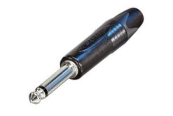 NEUTRIK Fiche jack mono noire contacts argent nouvelle génération