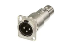 NEUTRIK Traversée de panneau série D embase XLR M->fiche XLR F