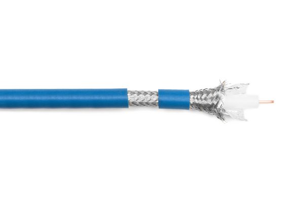 TESCA Cable coaxial 75 Ohms 1,4/6,40 diam ext. 9,2 mm gaine bleue