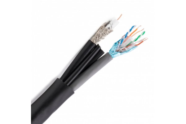 TESCA Cable hybride composé de 1 PRIMA + 1 RF/UTP4Z6, diam 18mm