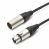 TESCA Cordon DMX ALTRO 4034 noir en XLR 5 m / f NEUTRIK de 2m