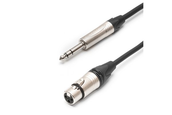 TESCA Cordon GENIUS XLR 3 femelle / jack stereo 6,35 NEUTRIK de 15m