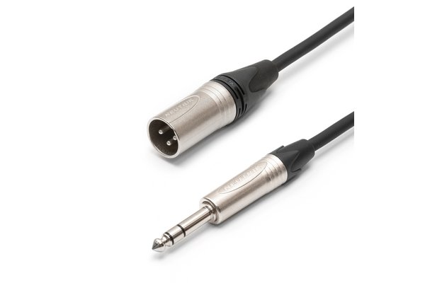 TESCA Cordon GENIUS en XLR 3 male / jack stereo 6,35 NEUTRIK de 2m