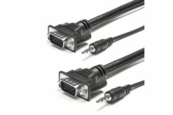 TESCA Cordon VGA + audio male / male faible diametre & tête compacte de 3m